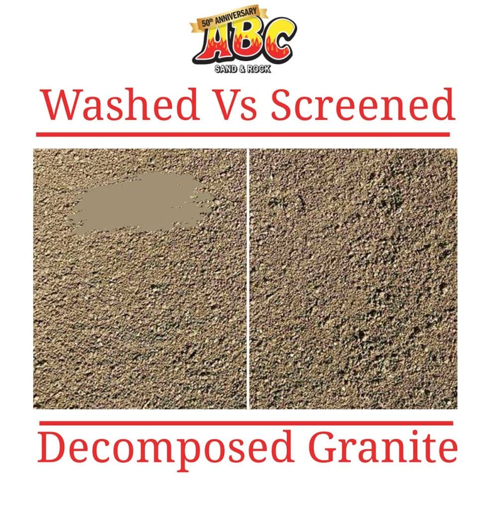screened vs washed dg landscaping material