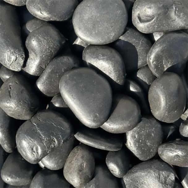 Polished Black Pebble Polished River Rock
